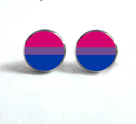 Nail Gay Pride Earrings
