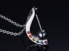 Rainbow Rhinestone Necklace
