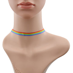Rainbow Choker Necklace
