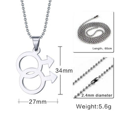Stainless Steel Lesbian Necklace