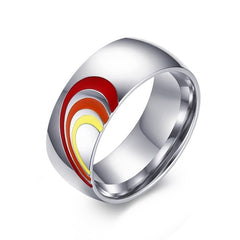 Couple Heart Rainbow Ring