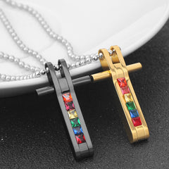 Fashion Black Cross Necklace