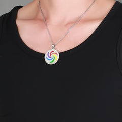 Flower Design Rainbow Necklace