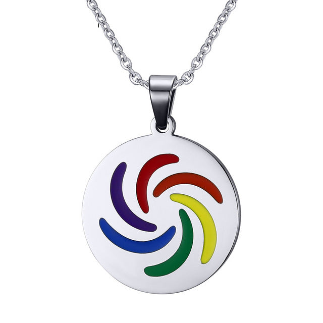 Flower Design Rainbow Necklace