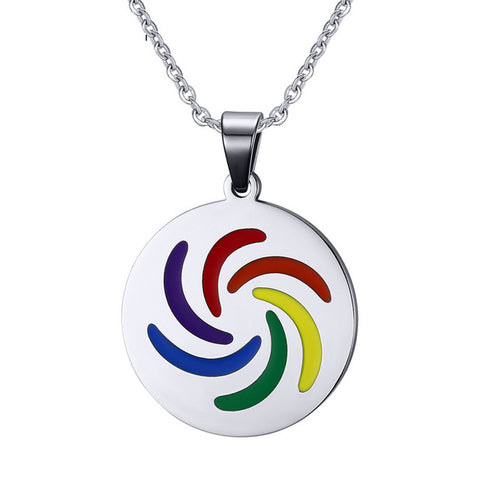 Flower Design Rainbow Necklace