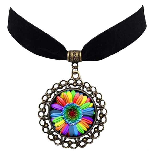 Flower Time Gem Necklace