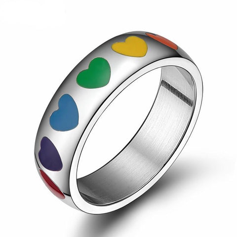 Rainbow Heart Ring