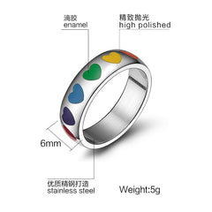Rainbow Heart Ring