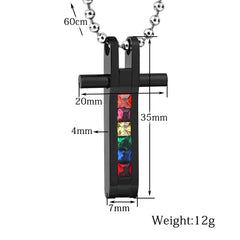 Fashion Black Cross Necklace