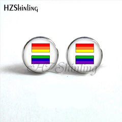 Nail Gay Pride Earrings