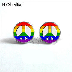 Nail Gay Pride Earrings