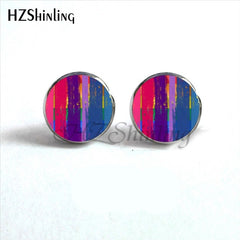 Nail Gay Pride Earrings