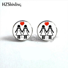 Nail Gay Pride Earrings