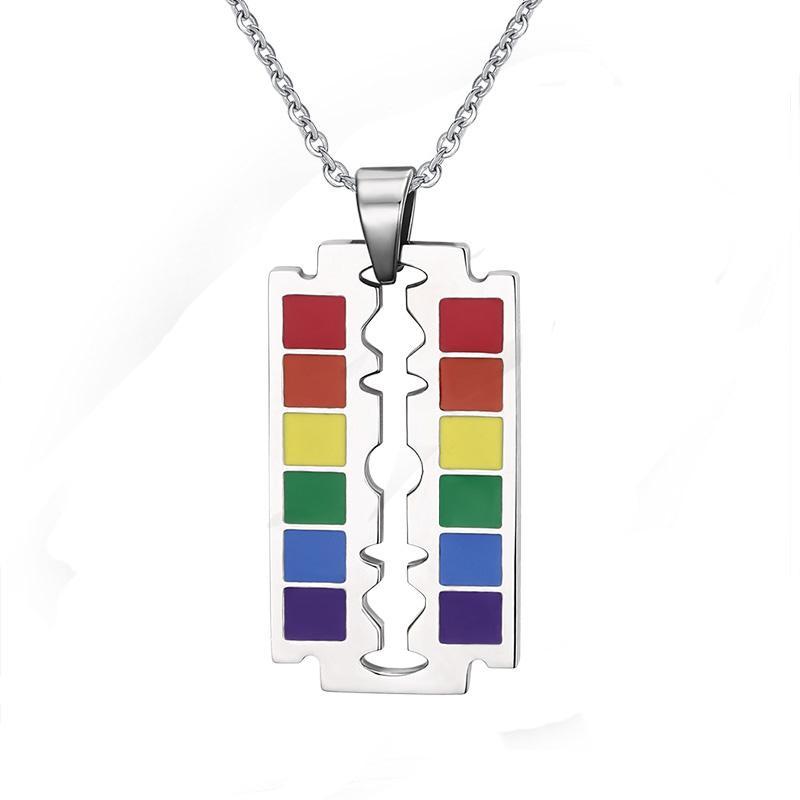 Razor Blade Pendant Necklace