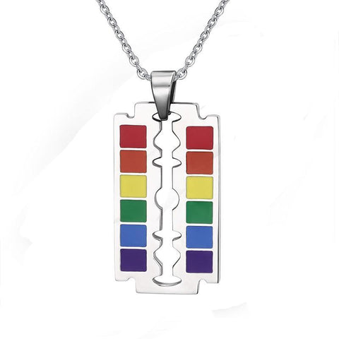 Razor Blade Pendant Necklace