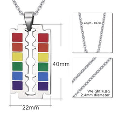 Razor Blade Pendant Necklace