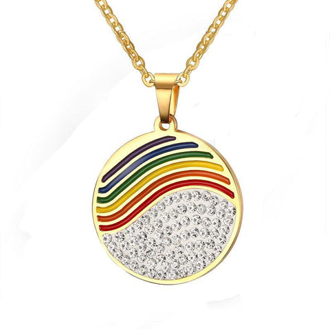 Round Rhinestones Necklace