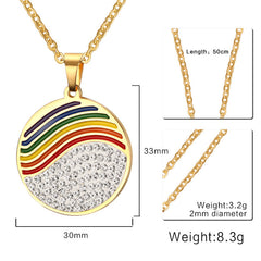 Round Rhinestones Necklace