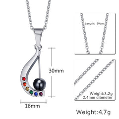 Music Hematite Gay Necklace