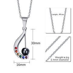 Music Hematite Gay Necklace