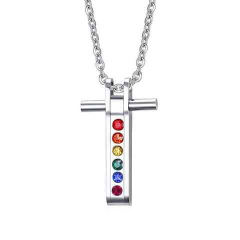 Cross Rainbow Necklace