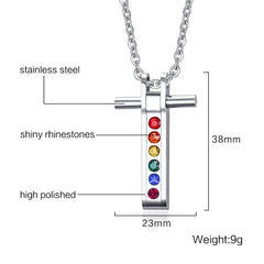 Cross Rainbow Necklace