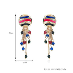 Multi Color Tassel Earrings