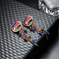 Multi Color Tassel Earrings