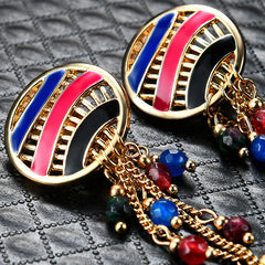 Multi Color Tassel Earrings